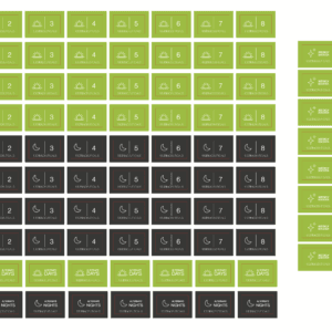 AM/PM Stickers (Pack of 10- 96 Stickers/Sheet)